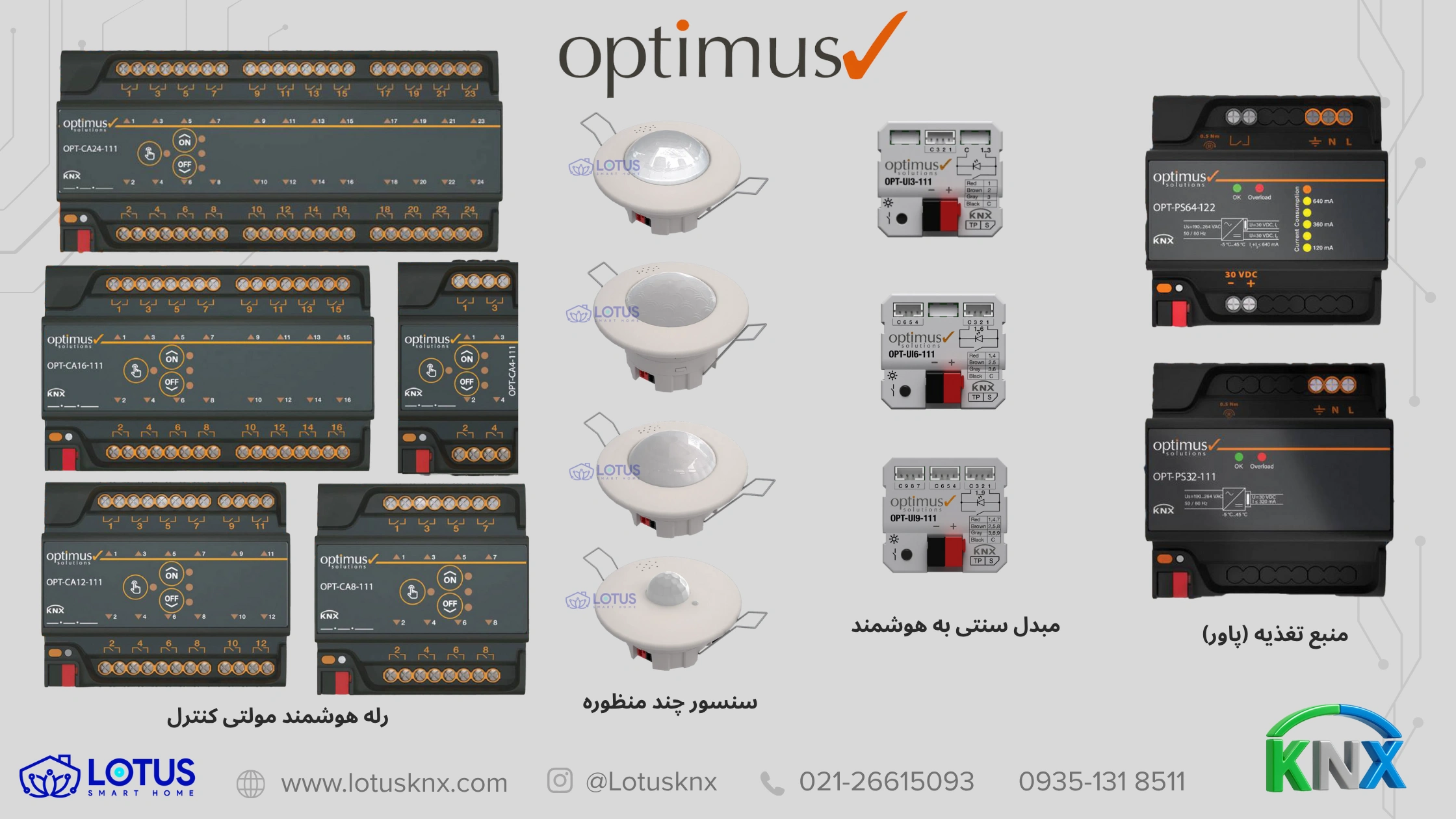 خرید محصولات هوشمندسازی اپتیموس