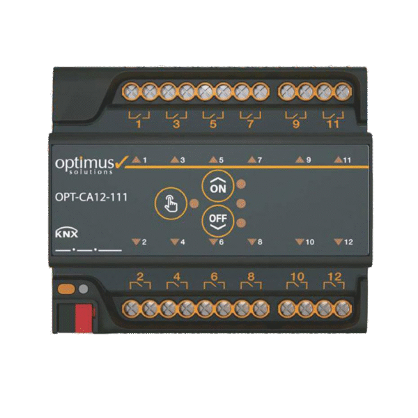 رله هوشمند مولتی کنترل 12 کانال Optimus - (روشنایی–پرده–فن کوئل)