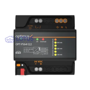 منبع تغذیه 640 میلی آمپر KNX اپتیموس با نمایشگر LED و خروجی پایدار – مناسب سیستم هوشمند ساختمان