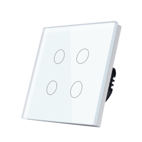 کلید چهار پل لمسی ساده (مکانیزم+فریم)